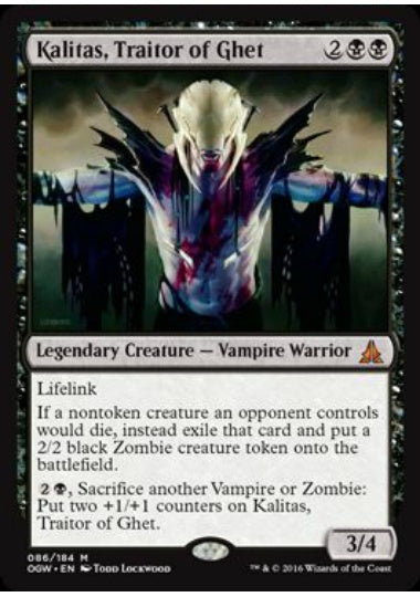 (英)【Foil】ゲトの裏切り者、カリタス / Kalitas, Traitor of Ghet【OGW】 No.086