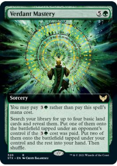 (英)【Foil】新緑の熟達 / Verdant Mastery ★拡張枠★ 【STX】 No.320