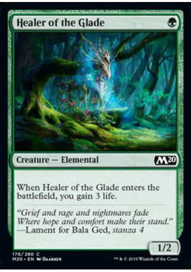 (英)林間の癒し手 / Healer of the Glade【M20】 No.176
