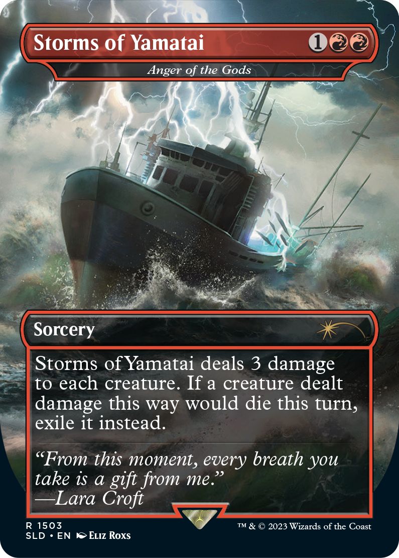 (英)【Foil】Storms of Yamatai[神々の憤怒 / Anger of the Gods]【SLD】Secret Lair x Tomb Raider No.1503