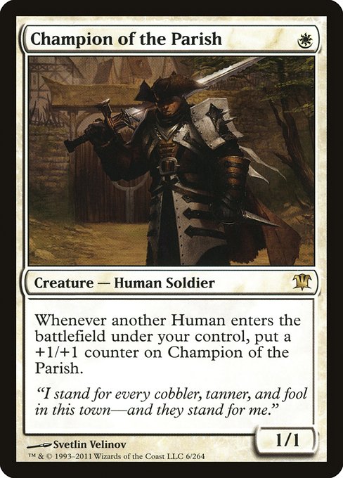 (英)【Foil】教区の勇者 / Champion of the Parish【ISD】 No.006