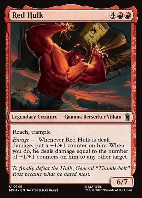 (英)【Foil】レッド・ハルク / Red Hulk【MSH】 No.149