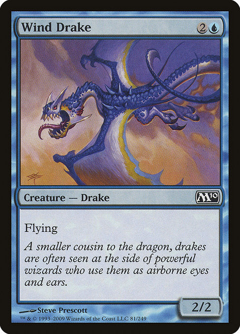 (英)【Foil】風のドレイク / Wind Drake【M10】 No.081