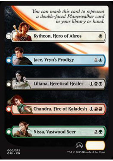 (英)マジック・オリジン チェックリスト・カード / Magic Origins Checklist Card【ORI-TOKEN】 No.000