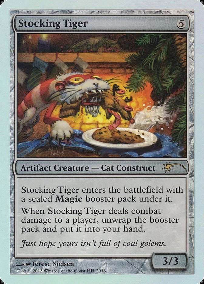 (英)【Foil】Stocking Tiger【PRM】(No Stamp) ホリデーギフトカードプロモ No.093