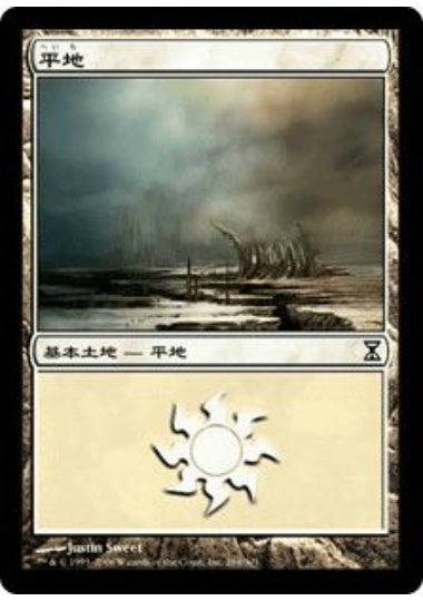 (日)【Foil】平地 / Plains【TSP】 No.284
