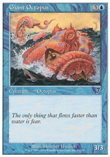 (英)【Foil】大ダコ / Giant Octopus【7ED】 No.077