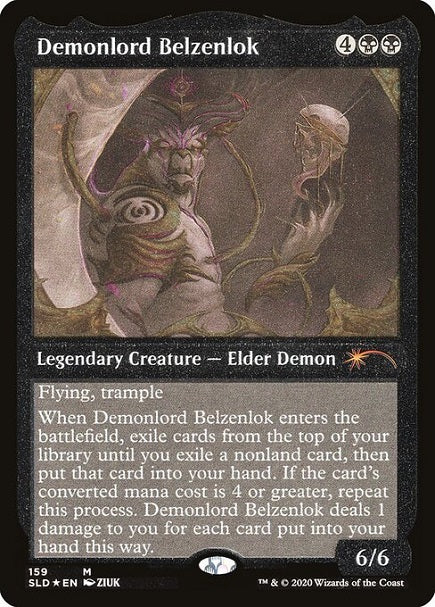 (英)【エッチングFoil】悪魔王ベルゼンロック / Demonlord Belzenlok【SLD】 Read the Fine Print No.159