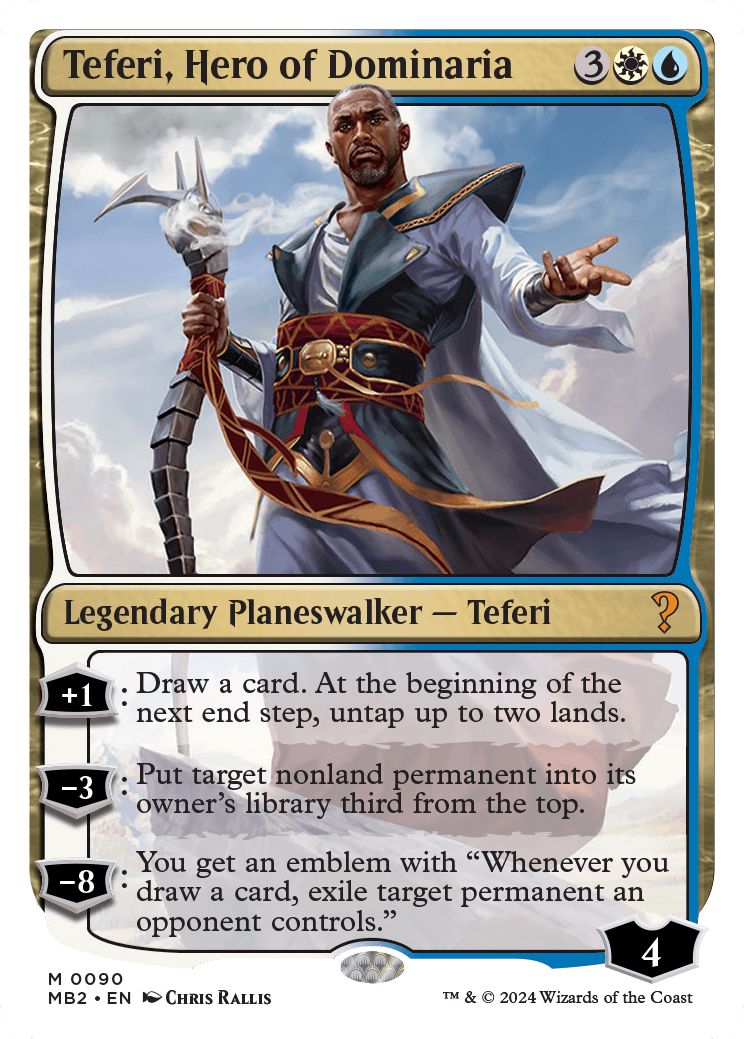 (英)ドミナリアの英雄、テフェリー / Teferi, Hero of Dominaria【MB2】 No.090