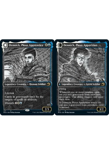 (英)【Foil】敬虔な新米、デニック / Dennick, Pious Apprentice - 敬虔な心霊、デニック / Dennick, Pious Apparition ★ショーケース枠★(永遠の夜カード) 【MID】 No.317