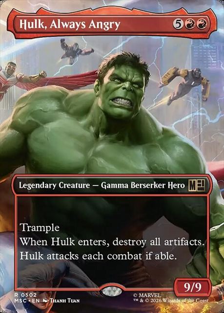 (英)いつも怒っている、ハルク / Hulk, Always Angry ★ボーダーレス★(「シーン・カード」) 【MSC】 No.502