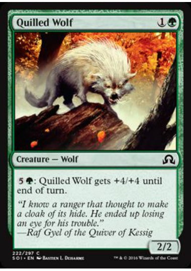 (英)【Foil】針毛の狼 / Quilled Wolf【SOI】 No.222
