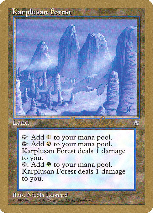 (英)カープルーザンの森 / Karplusan Forest【WC98】 World Championship Decks 1998 Brian Selden 金枠 No.082