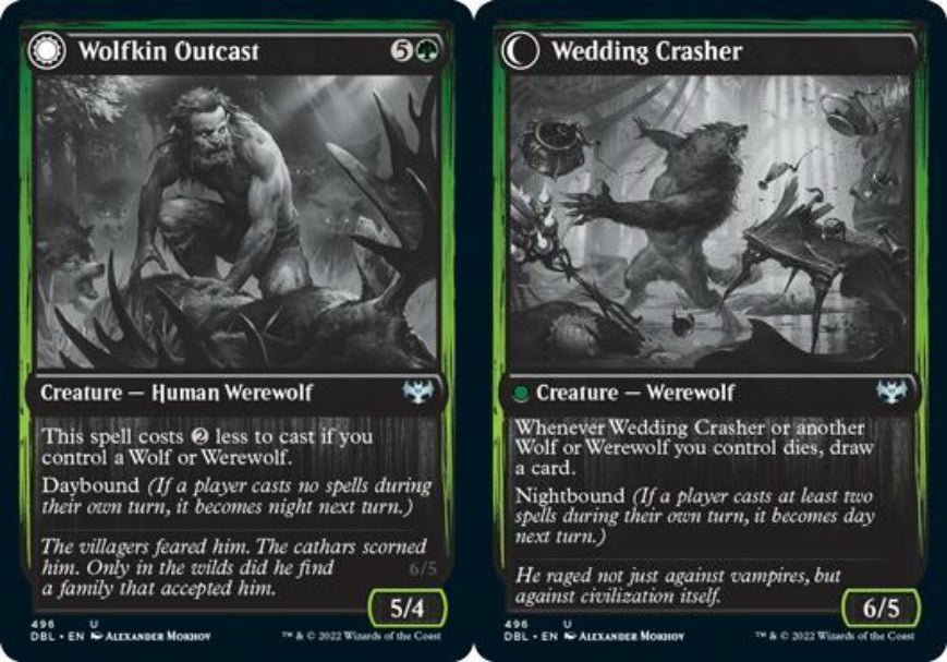 (英)【Foil】狼族ののけ者 / Wolfkin Outcast - 婚礼壊し / Wedding Crasher【DBL】 No.496