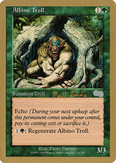 (英)アルビノ・トロール / Albino Troll【WC99】 World Championship Decks 1999 Matt Linde 金枠 No.041