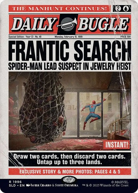 (英)大あわての捜索 / Frantic Search【SLD】 Secret Lair x Marvel's Spider-Man: Daily Bugle Breaking News No.1996
