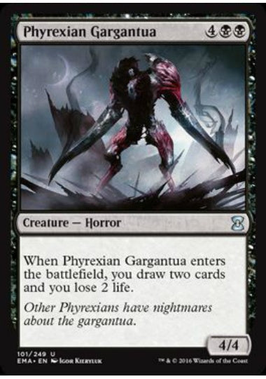 (英)【Foil】ファイレクシアのガルガンチュア / Phyrexian Gargantua【EMA】 No.101