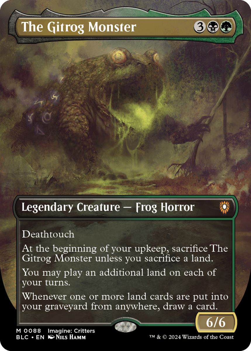 (英)【Foil】ギトラグの怪物 / The Gitrog Monster ★ボーダーレス★(イマジン：勇敢なる生き物たち) 【BLC】 No.088