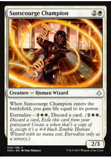 (英)【Foil】陽光鞭の勇者 / Sunscourge Champion【HOU】 No.026