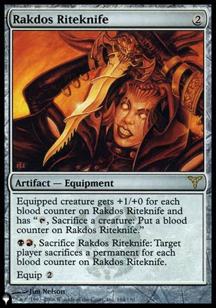 (英)ラクドスの儀式刀 / Rakdos Riteknife【LST】 No.1165
