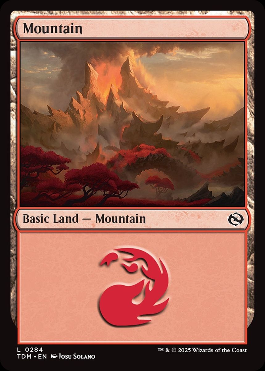 (英)【Foil】山 / Mountain【TDM】 No.284