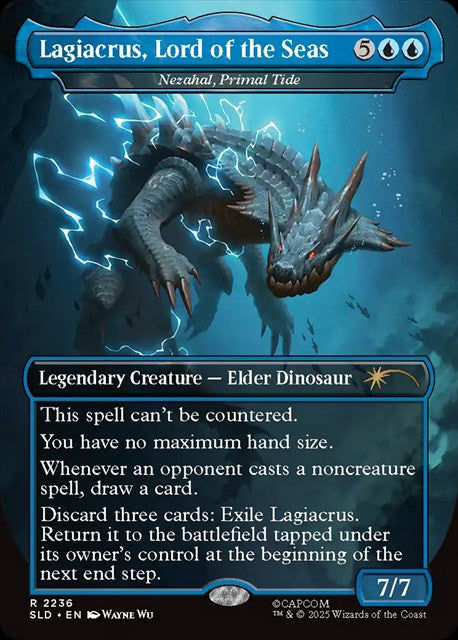 (英)海洋の支配者ラギアクルス - Lagiacrus, Lord of the Seas[原初の潮流、ネザール / Nezahal, Primal Tide]【SLD】 Secret Lair x Monster Hunter: The Monsters No.2236