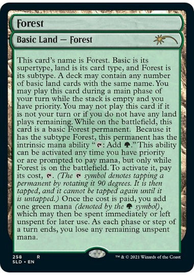 (英)【Foil】森 / Forest【SLD】The Full-Text Lands No.258