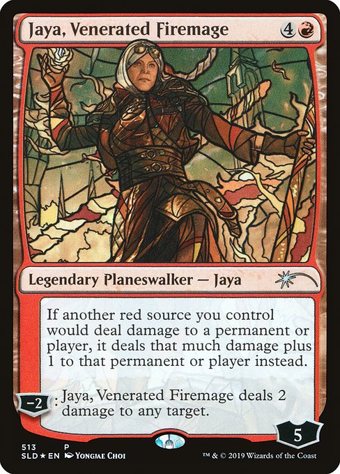 (英)【Foil】敬慕される炎魔道士、ヤヤ / Jaya, Venerated Firemage【SLD】Stained-Glass Planeswalkers No.513