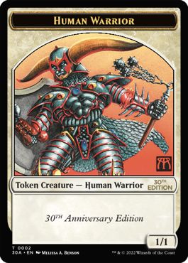 (英)人間・戦士トークン / Human Warrior Token【30A-TOKEN】 No.002