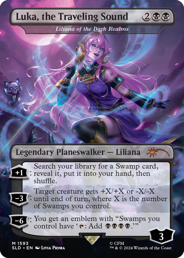 (英)巡る旋律、ルカ / Luka, the Traveling Sound[闇の領域のリリアナ / Liliana of the Dark Realms]【SLD】 Secret Lair x Hatsune Miku: Electric Entourage EN No.1593