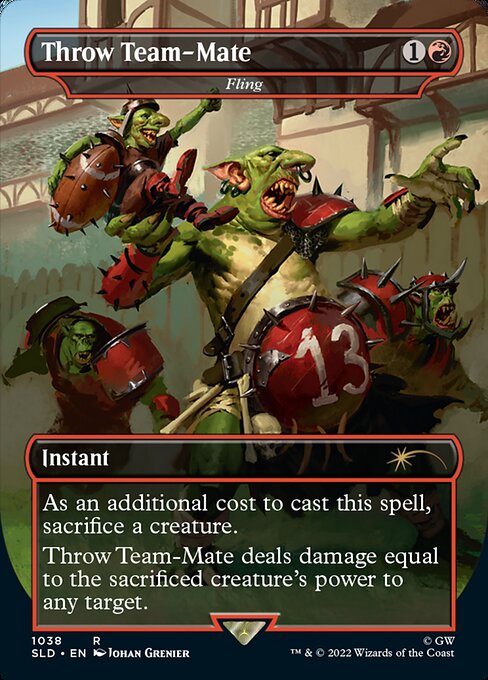 (英)【Foil】Throw Team-Mate[投げ飛ばし / Fling]【SLD】Secret Lair x Blood Bowl No.1038