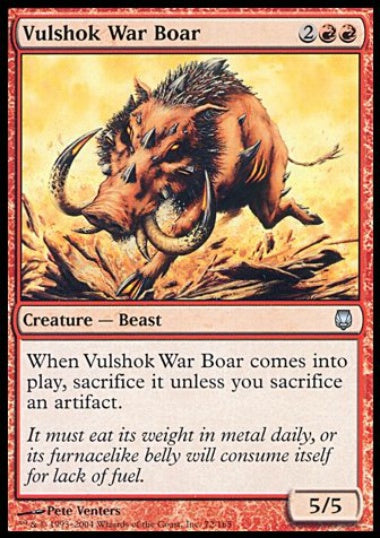 (英)【Foil】ヴァルショクの戦猪 / Vulshok War Boar【DST】 No.072
