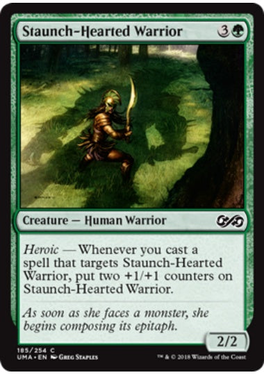 (英)【Foil】信条の戦士 / Staunch-Hearted Warrior【UMA】 No.185