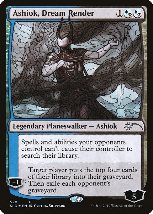 (英)【Foil】夢を引き裂く者、アショク / Ashiok, Dream Render【SLD】Stained-Glass Planeswalkers No.528