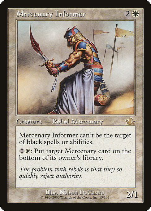 (英)【Foil】傭兵の密告人 / Mercenary Informer【PCY】 No.015