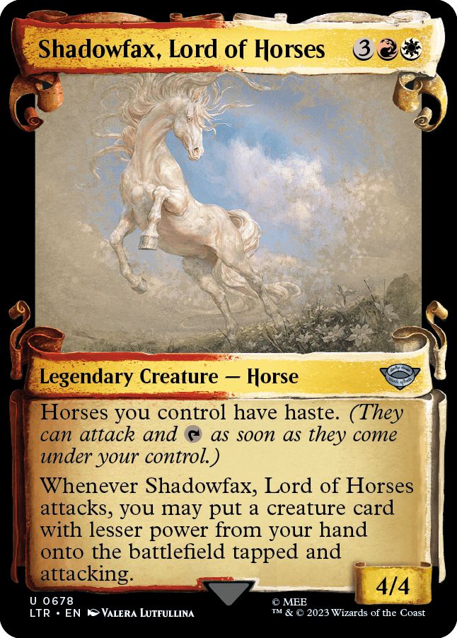 (英)【銀Foil】馬の王者、飛蔭 / Shadowfax, Lord of Horses ★ショーケース枠★(中つ国の巻物) 【LTR】 No.678