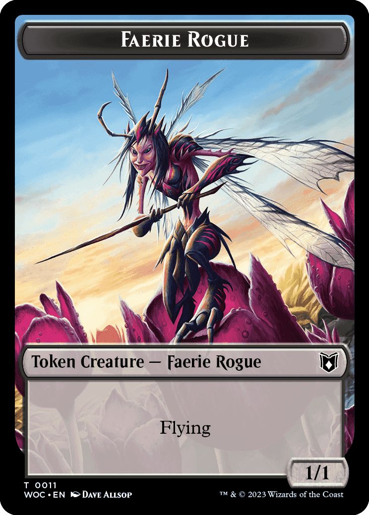 (英)フェアリー・ならず者トークン / Faerie Rogue Token No.011 - 海賊トークン / Pirate Token【WOC-TOKEN】 No.012