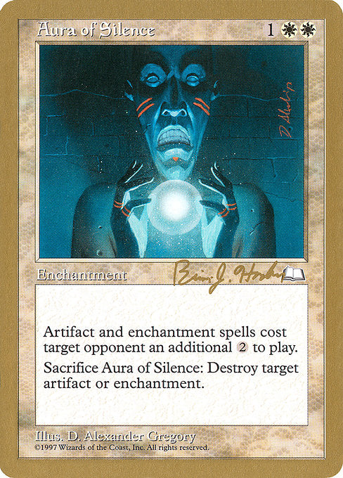 (英)沈黙のオーラ / Aura of Silence【WC98】 World Championship Decks 1998 Brian Hacker 金枠 No.003