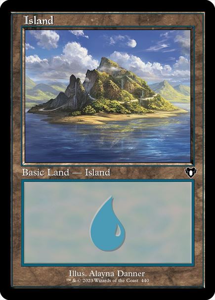 (英)【Foil】島 / Island【CMM】旧枠 No.0440