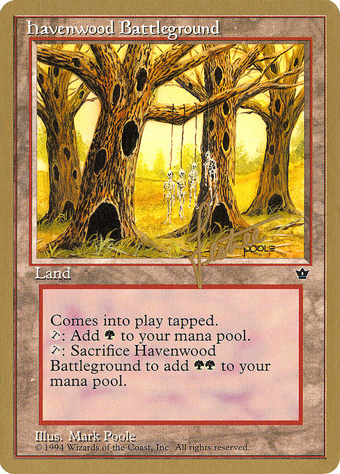 (英)ヘイヴンウッドの古戦場 / Havenwood Battleground【PTC】 ProTour NewYork Decks 1996 Bertrand Lestree 金枠 No.239