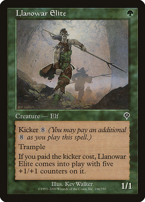 (英)【Foil】ラノワールの精鋭 / Llanowar Elite【INV】 No.196