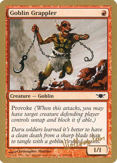 (英)ゴブリンの闘士 / Goblin Grappler【WC03】 World Championship Decks 2003 Wolfgang Eder 金枠 No.064