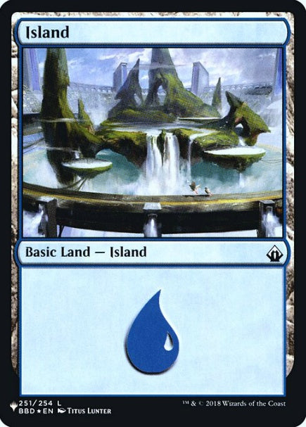 (英)【Foil】島 / Island【SLD-C21】Heads I Win, Tails You Lose No.076