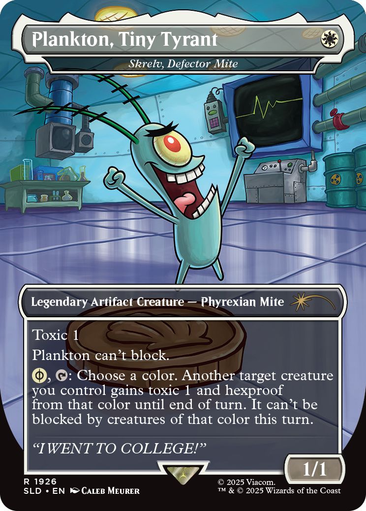 (英)Plankton, Tiny Tyrant[離反ダニ、スクレルヴ / Skrelv, Defector Mite]【SLD】 Secret Lair x SpongeBob SquarePants: Legends of Bikini Bottom No.1926