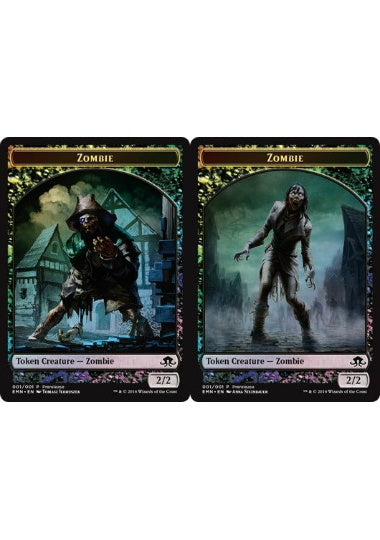(英)【Foil】ゾンビトークン / Zombie Token【EMN-TOKEN】プレリリースプロモ No.001