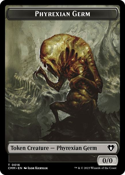 (英)ファイレクシアン・細菌トークン / Phyrexian Germ Token No.016 - 予示トークン / Manifest Token【CMM-TOKEN】 No.056
