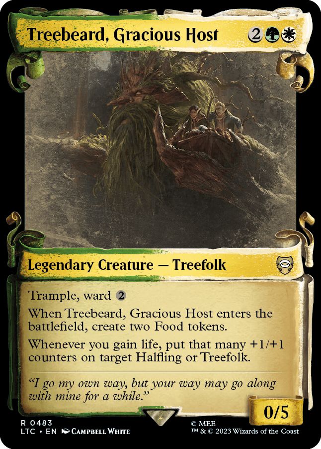(英)【銀Foil】親切にもてなす者、木の鬚 / Treebeard, Gracious Host ★ショーケース枠★(中つ国の巻物) 【LTC】 No.483