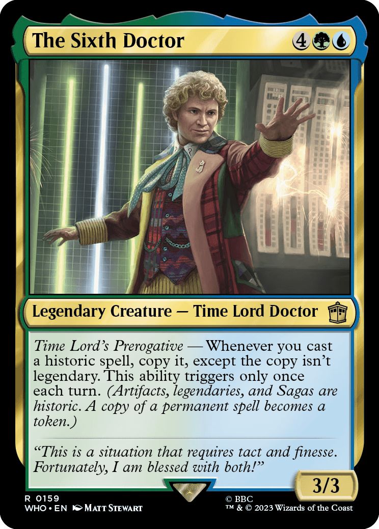 (英)【Foil】６代目ドクター / The Sixth Doctor【WHO】 No.0159