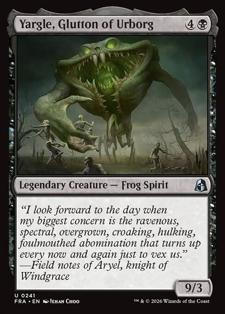 【予約商品】(英)アーボーグの暴食、ヤーグル / Yargle, Glutton of Urborg【FRA】 No.241