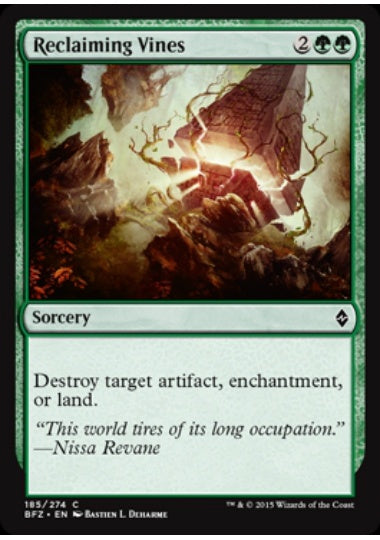 (英)【Foil】回収蔦 / Reclaiming Vines【BFZ】 No.185